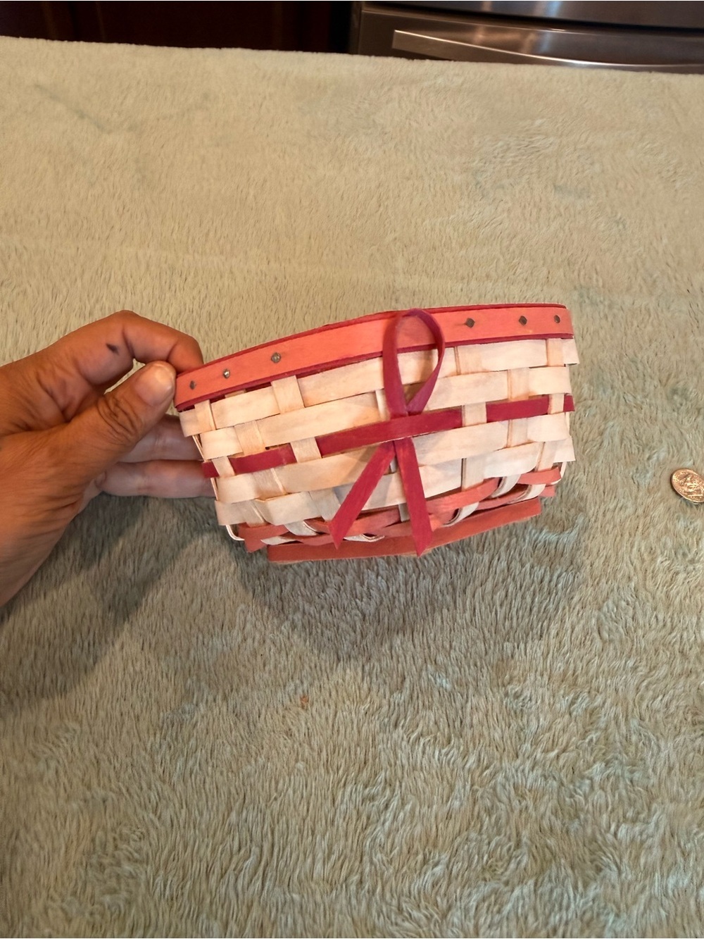 Longaberger American Cancer Society Pink Ribbon Handmade Basket USA - Picture 2 of 8